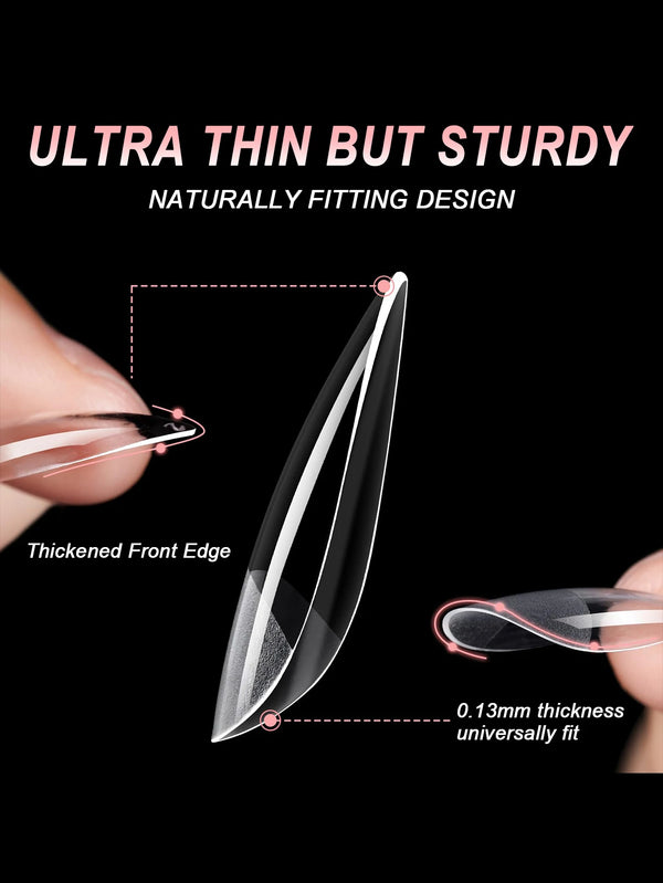 Almond Gel Nail Tips Kit
