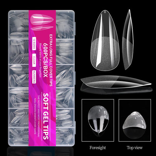 Almond Gel Nail Tips Kit